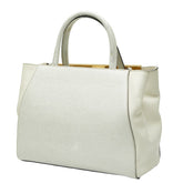 フェンディ プチ トゥージュール ハンドバッグ ショルダーバッグ 2WAY 8BH253 ホワイト ゴールド レザー レディース FENDI 【中古】